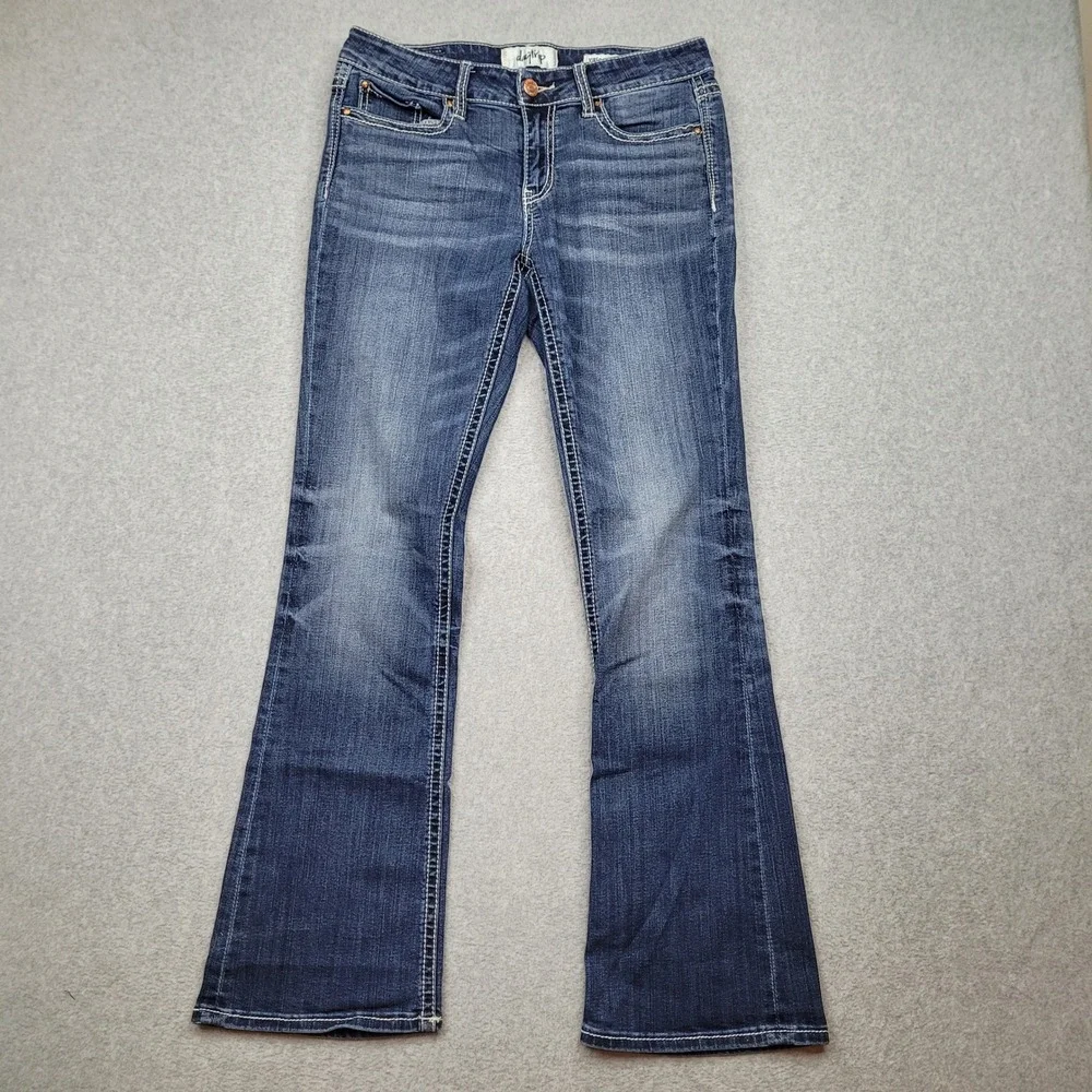 Daytrip Lynx Bootcut Jeans Womens 27 Blue Denim Medium Wash‎ Thick Stitching